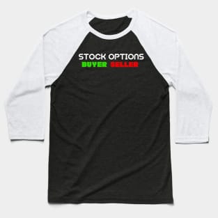 Stock Options Design Baseball T-Shirt